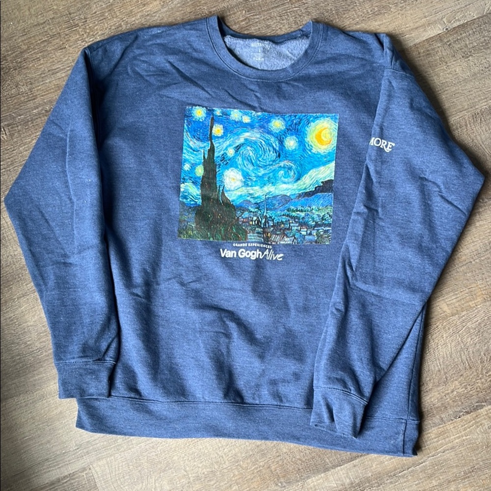 Biltmore Van Gogh Alive Blue Sweater